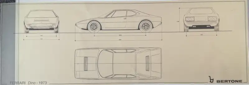 A Fascinating Selection of Ten Bertone Blueprints from the 1-For Sale
