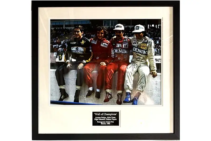 'Wall of Champions' Signed by Alain Prost, Nigel Mansell and-Sold