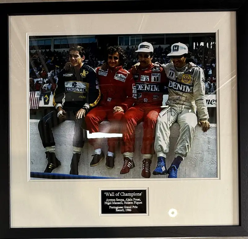 'Wall of Champions' Signed by Alain Prost, Nigel Mansell and-Sold