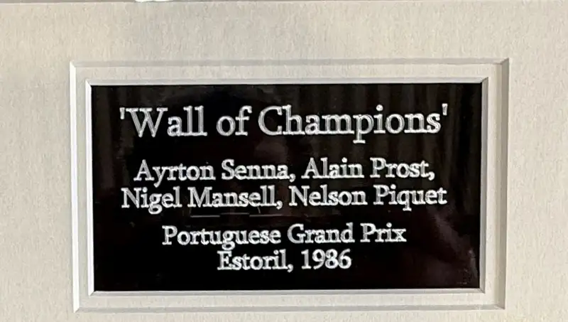 'Wall of Champions' Signed by Alain Prost, Nigel Mansell and-Sold