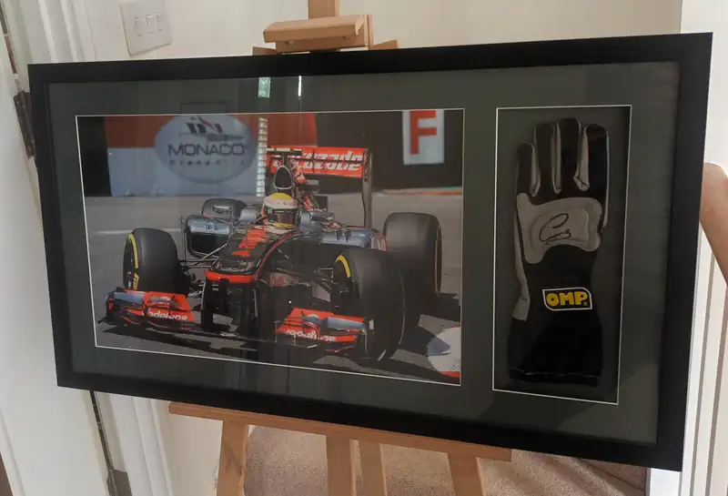 Sir Lewis Hamliton-Signed OMP Racing Glove Presentation-For Sale
