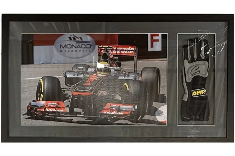 Sir Lewis Hamliton-Signed OMP Racing Glove Presentation-Sold
