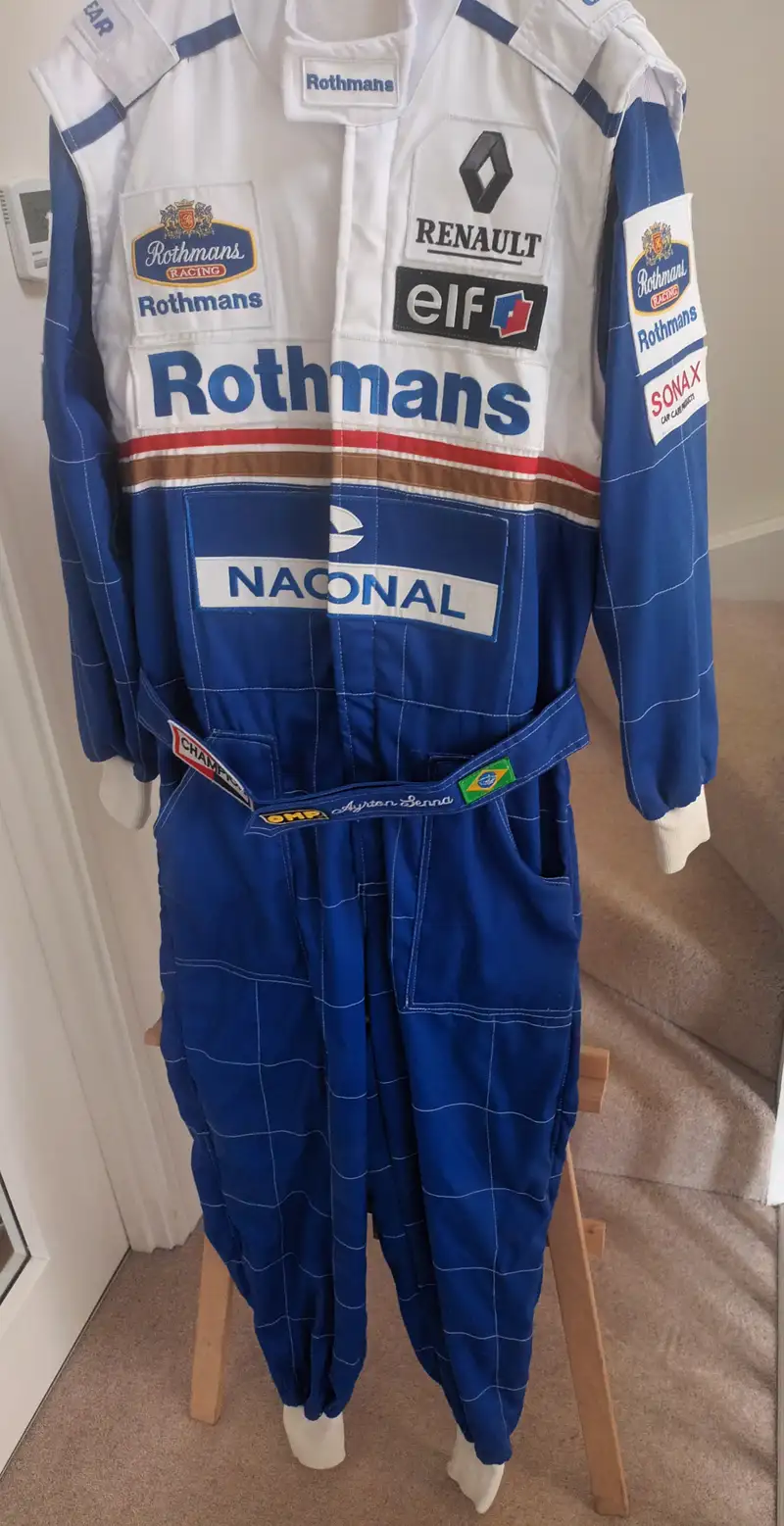 Combinaison De Course Ayrton Senna 1994 Williams F1 Rothmans - Neuf - Taille à Vérifier