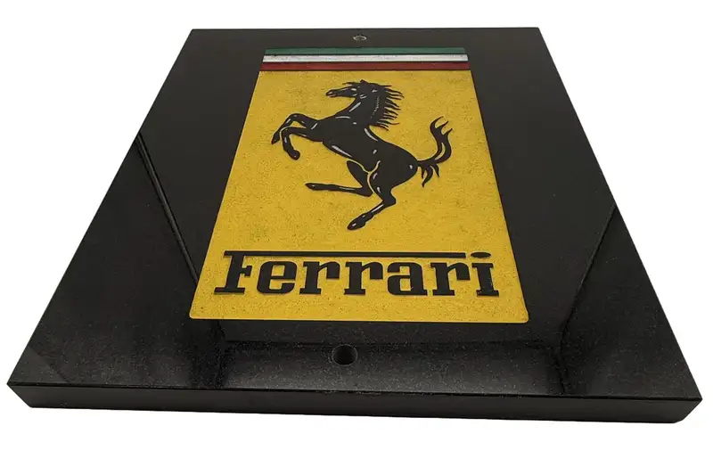 Ferrari Prancing Horse/Logo Carved in Marble-For Sale