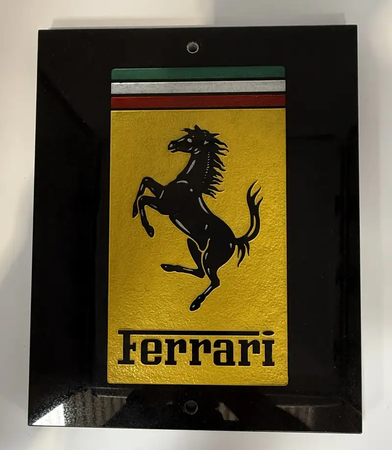 Ferrari Prancing Horse/Logo Carved in Marble-For Sale