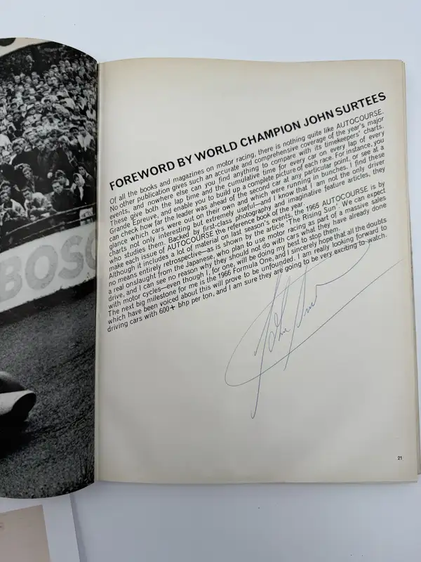 1964 Autocourse - Signed by John Surtees-Sold