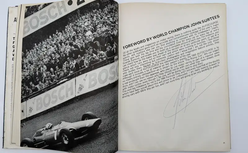 1964 Autocourse - Signed by John Surtees-Sold