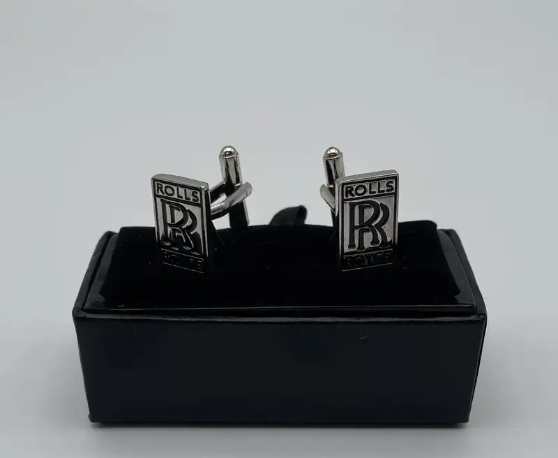 Unused, Plated and Enamelled Rolls-Royce and Bentley Cufflin-For Sale