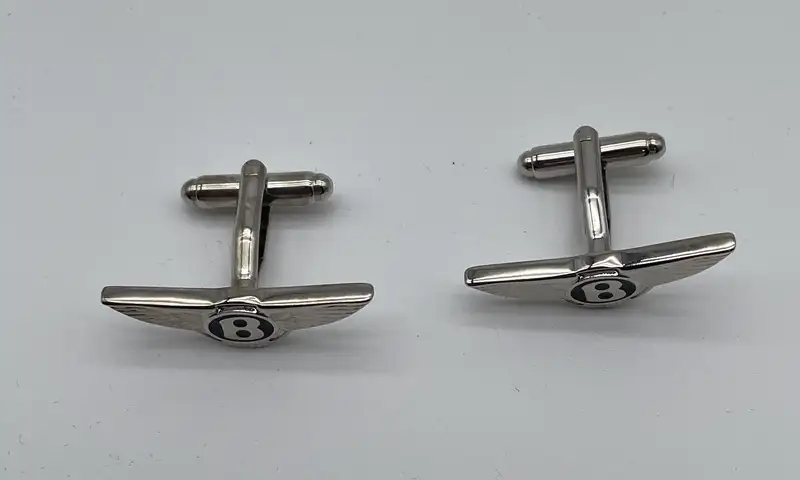 Unused, Plated and Enamelled Rolls-Royce and Bentley Cufflin-For Sale