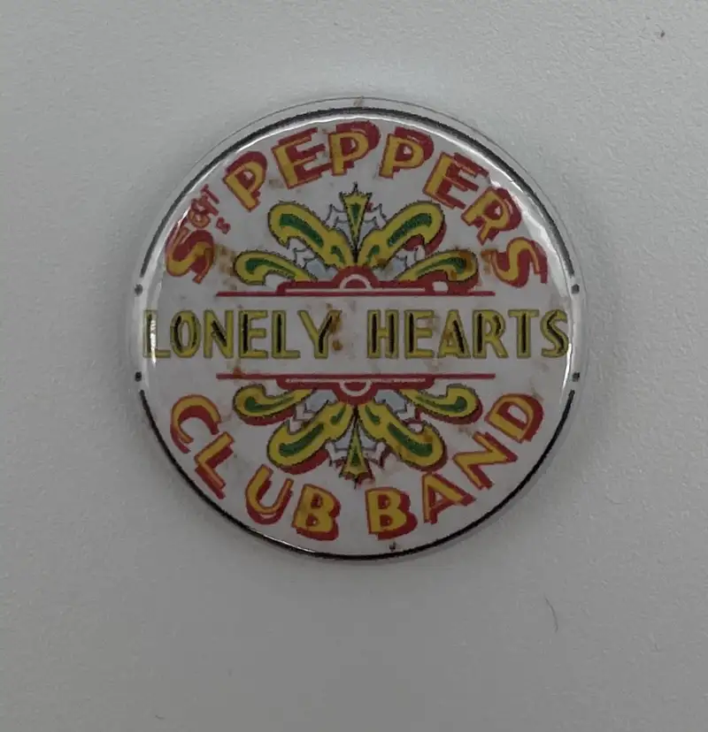 Set of Fine and Original Beatles Lapel Badges-For Sale