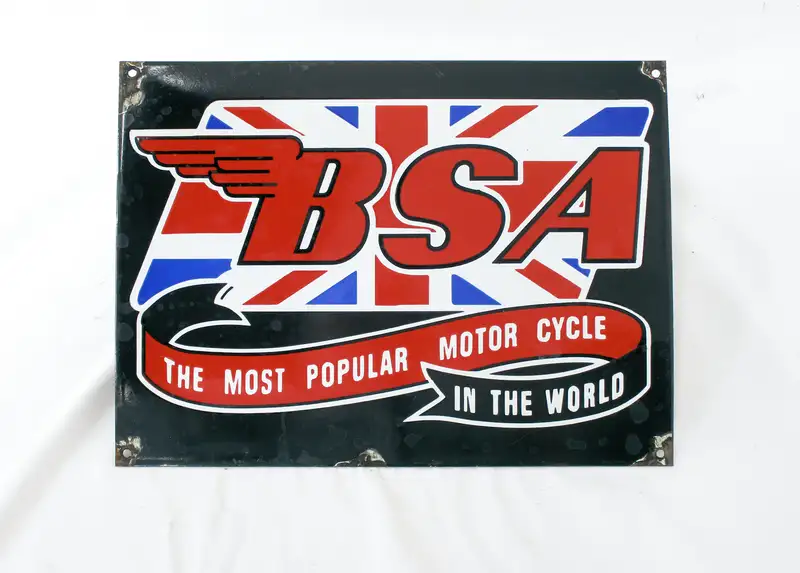 BSA Single-Sided Enamel Sign 15