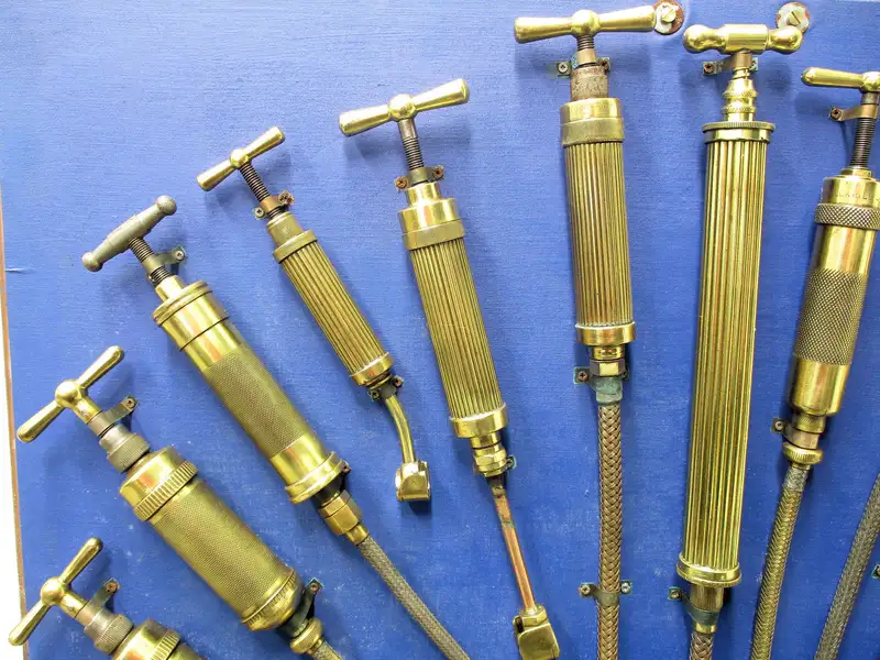 Genuine Vintage Grease Guns Wall Art Display-Sold