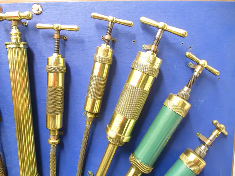 Genuine Vintage Grease Guns Wall Art Display-Sold
