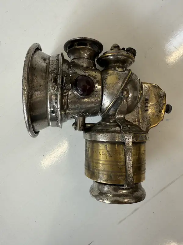 Pre-WWI Self-Generating Acetylene Headlamp-For Sale