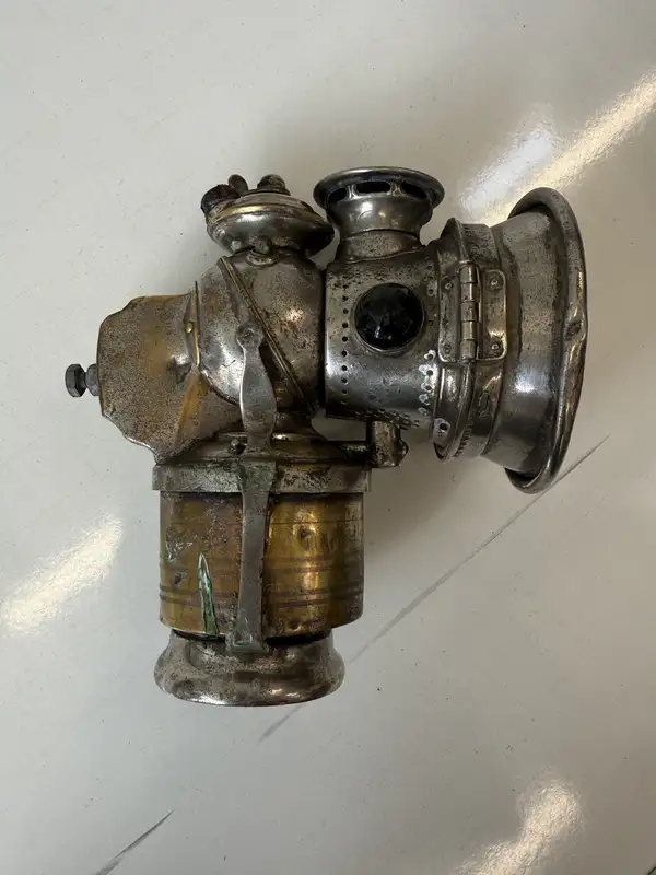 Pre-WWI Self-Generating Acetylene Headlamp-For Sale