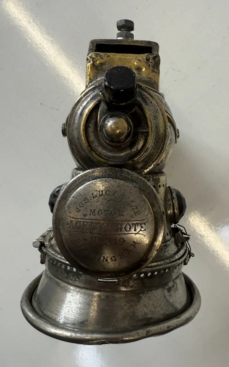 Pre-WWI Self-Generating Acetylene Headlamp-For Sale
