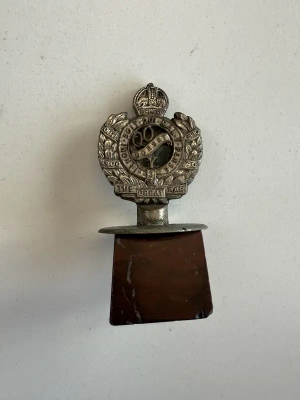 WWI Military Army Staff Car Radiator Mascot-For Sale