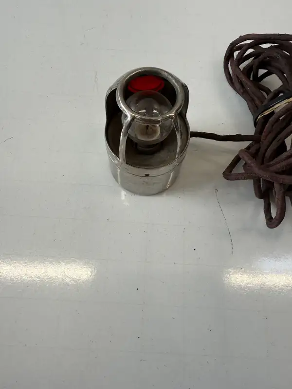 Edwardian Period Nickel Plated Magnalite Inspection Lamp-For Sale