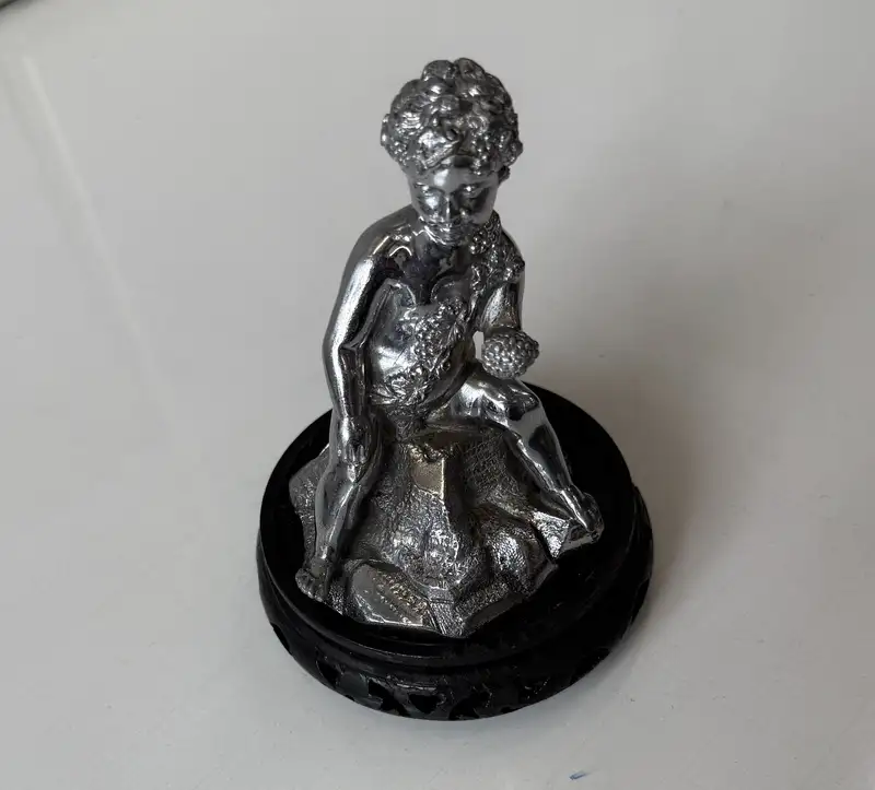 Late 1920s Chrome-Plated Cherub Accessory Mascot-For Sale