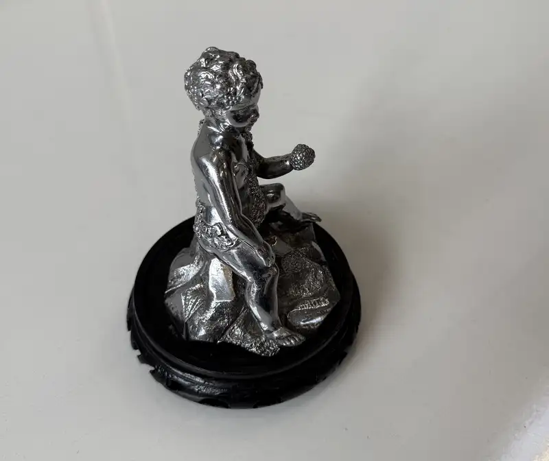 Late 1920s Chrome-Plated Cherub Accessory Mascot-For Sale