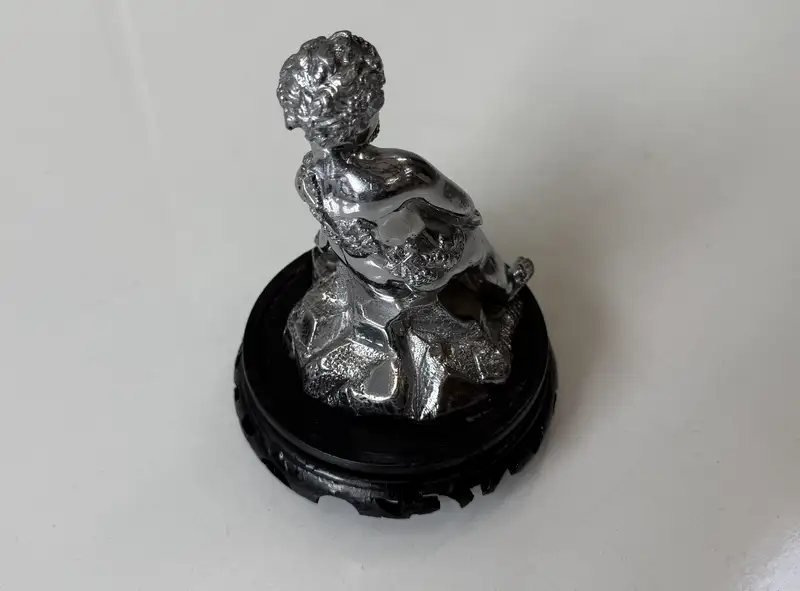 Late 1920s Chrome-Plated Cherub Accessory Mascot-For Sale