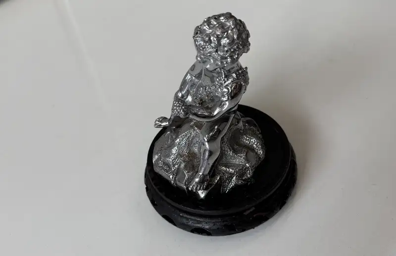 Late 1920s Chrome-Plated Cherub Accessory Mascot-For Sale