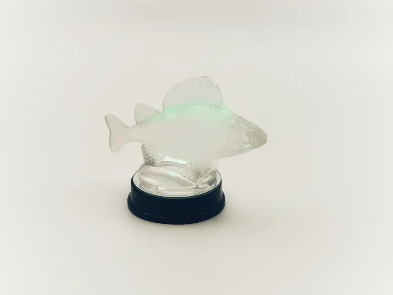 'Perche' Mascot by René Lalique in Opalescent Glass-For Sale