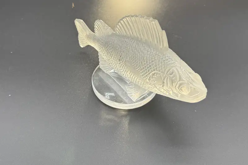 'Perche' Mascot by René Lalique in Opalescent Glass-For Sale