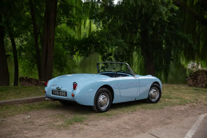 Modellino Austin Healey Frogeye Sprite Oxford Diecast Scala 1/76 - Blu Iris (76AHF002)