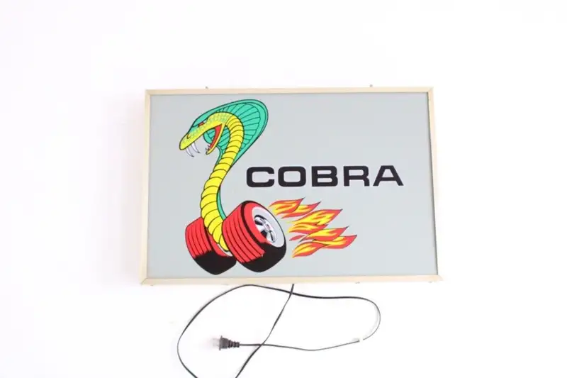 1960s Ford 'Cobra' Shelby Mustang Illuminated Sign-For Sale