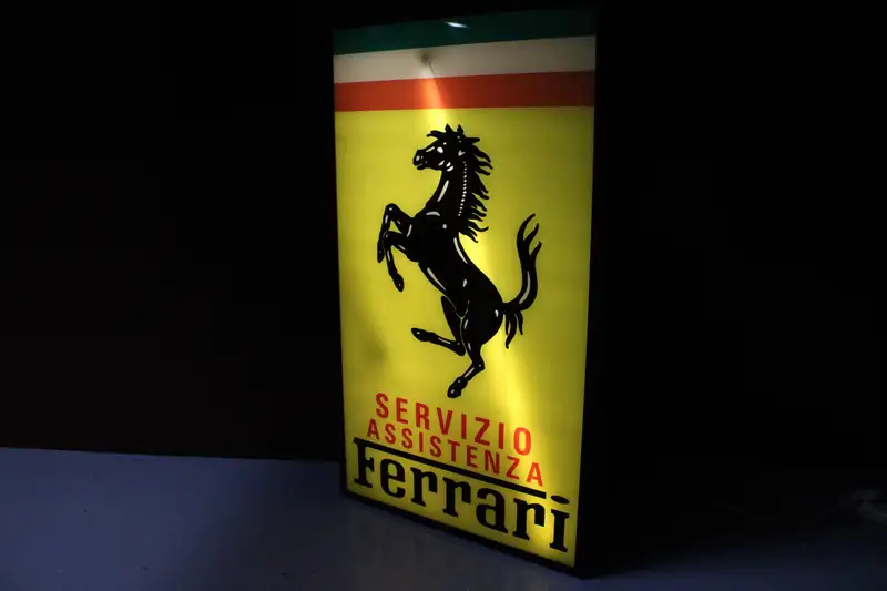 1980s 'Ferrari Servizio Assistenza' Large Illuminated Sign-For Sale