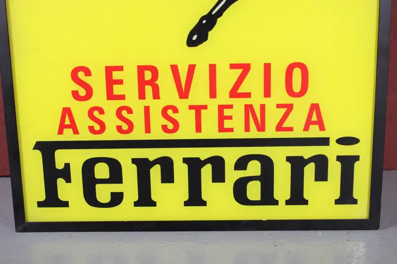 1980s 'Ferrari Servizio Assistenza' Large Illuminated Sign-For Sale