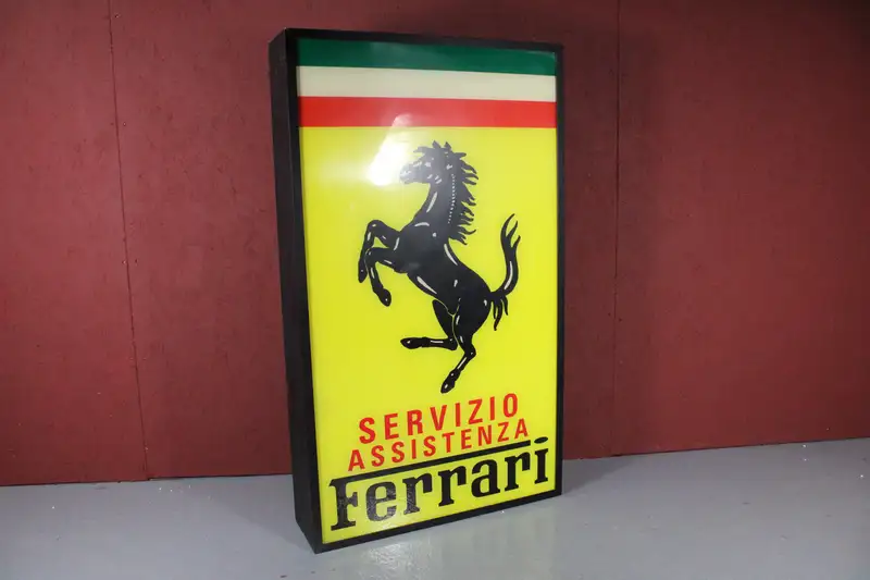 1980s 'Ferrari Servizio Assistenza' Large Illuminated Sign-For Sale