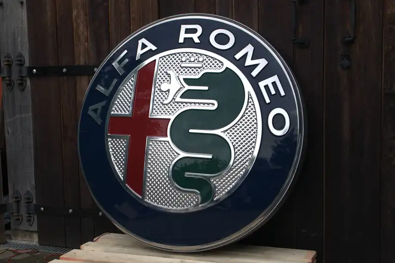 Alfa Romeo Large Illuminted Dealership Sign-For Sale