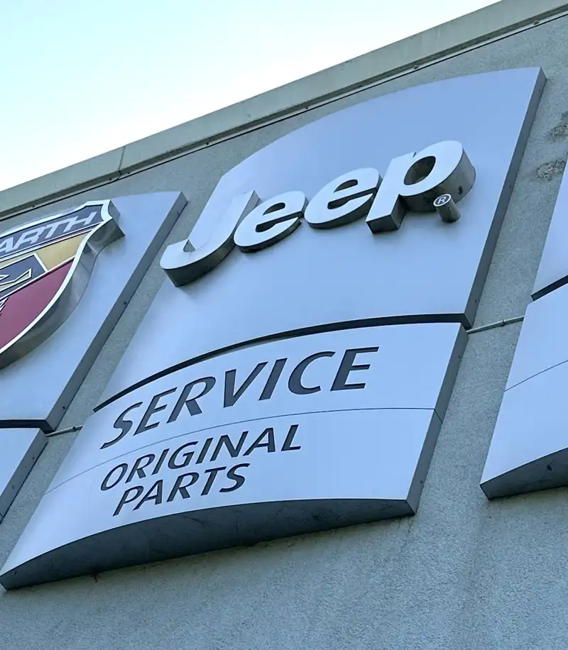 Large Jeep Service and Original Parts Main Dealership Sign -For Sale