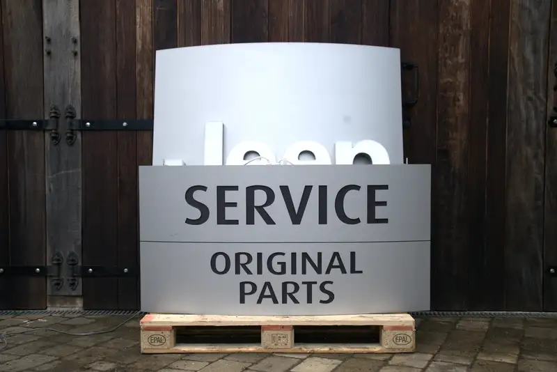 Large Jeep Service and Original Parts Main Dealership Sign -For Sale