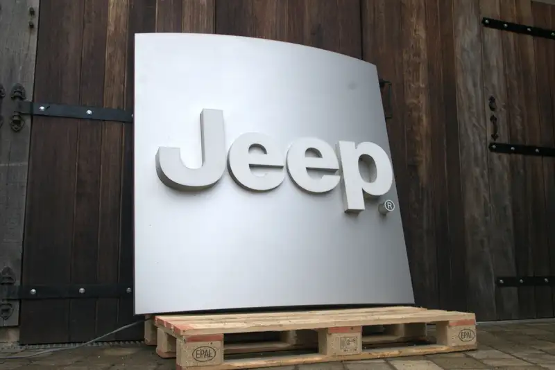 Large Jeep Service and Original Parts Main Dealership Sign -For Sale