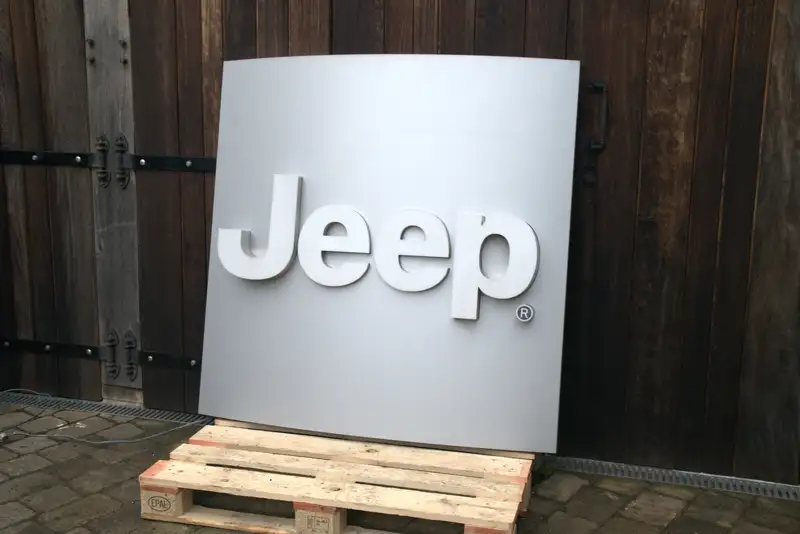 Large Jeep Service and Original Parts Main Dealership Sign -For Sale