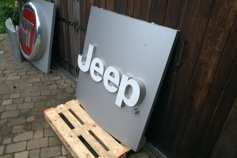 Large Jeep Service and Original Parts Main Dealership Sign -For Sale
