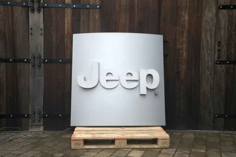 Large Jeep Service and Original Parts Main Dealership Sign -For Sale