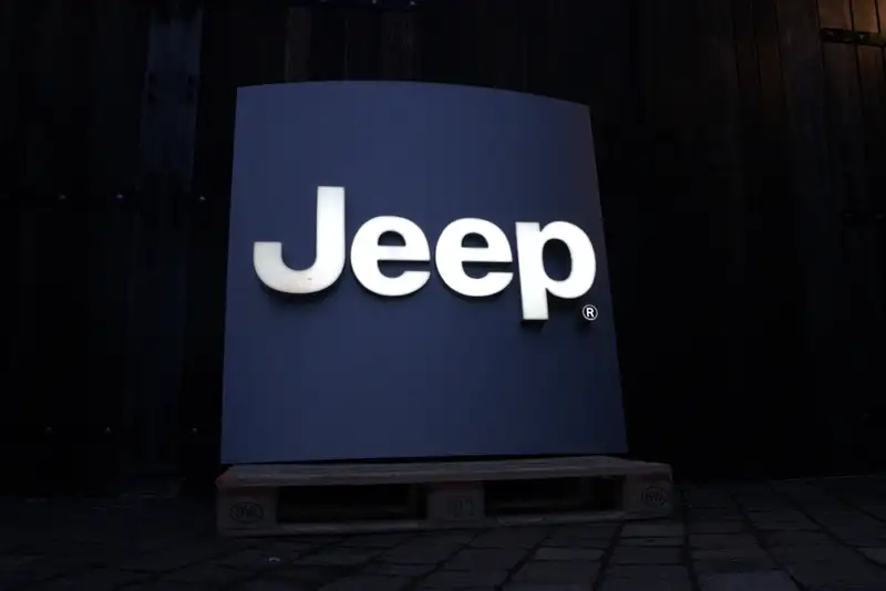 Large Jeep Service and Original Parts Main Dealership Sign -For Sale