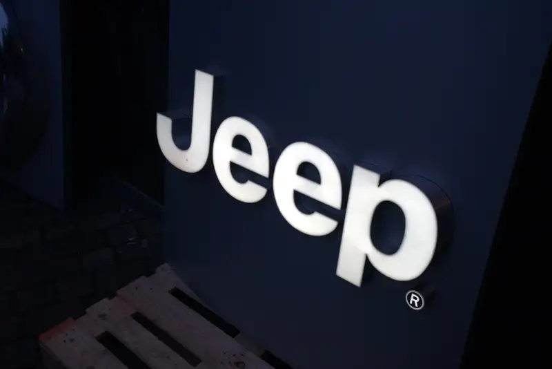 Large Jeep Service and Original Parts Main Dealership Sign -For Sale