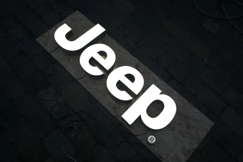 Jeep Dealership Illuminated Letters Sign-For Sale