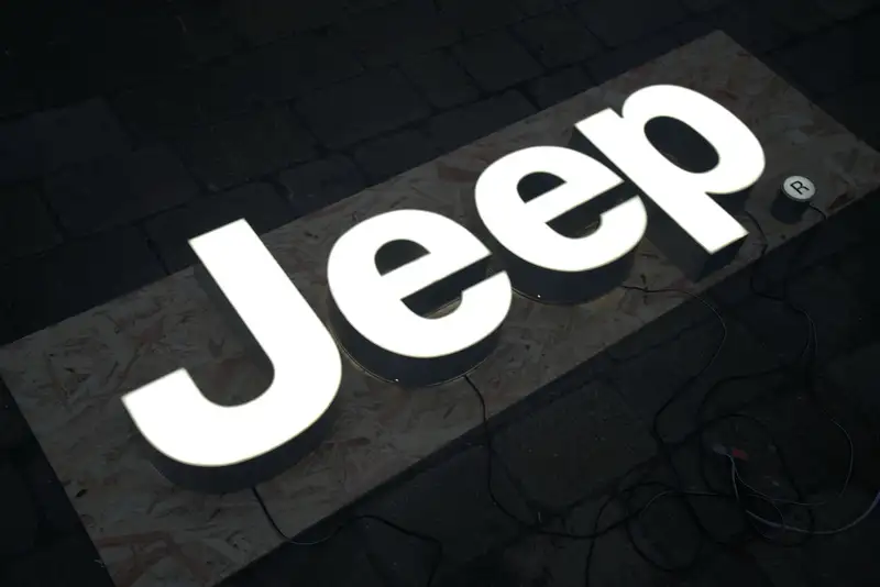 Jeep Dealership Illuminated Letters Sign-For Sale