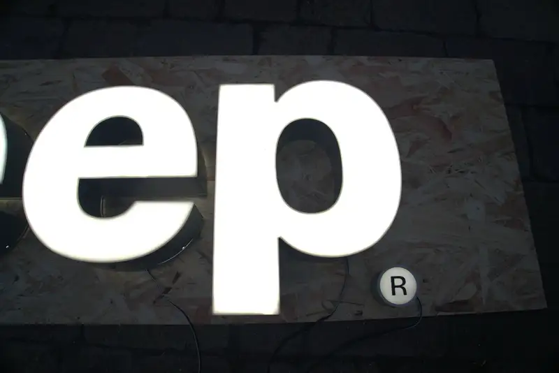 Jeep Dealership Illuminated Letters Sign-For Sale
