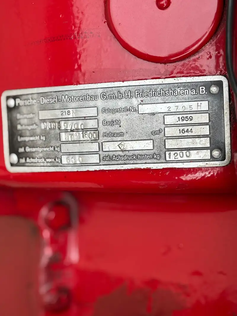 1959 Porsche 218 Standard Tractor-For Sale