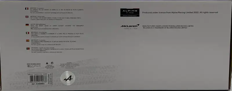 Alpine A522 Bahain Grand Prix 2022 1:18 Scale Model-For Sale