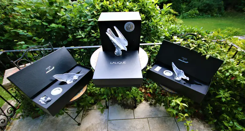 A Rare Full Set of Three Lalique Mclaren Sculptures Plus Fiv-For Sale