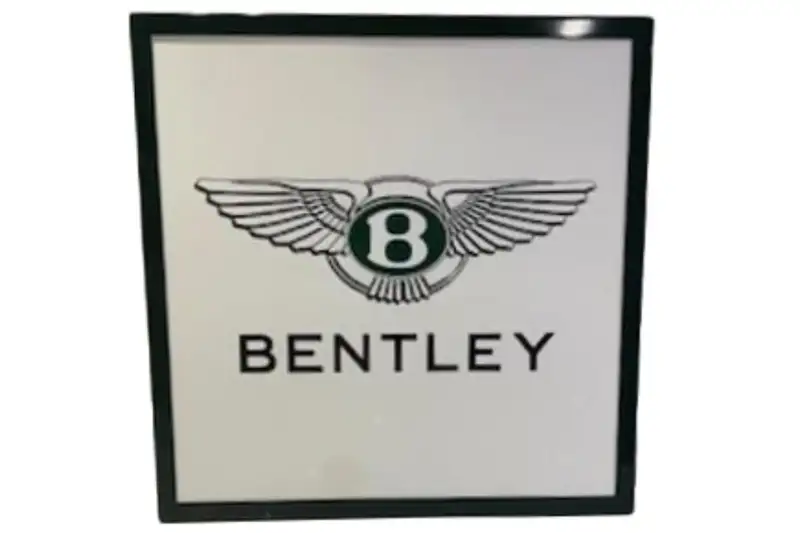 LED Illuminated 'Bentley' Metal Framed Sign-For Sale