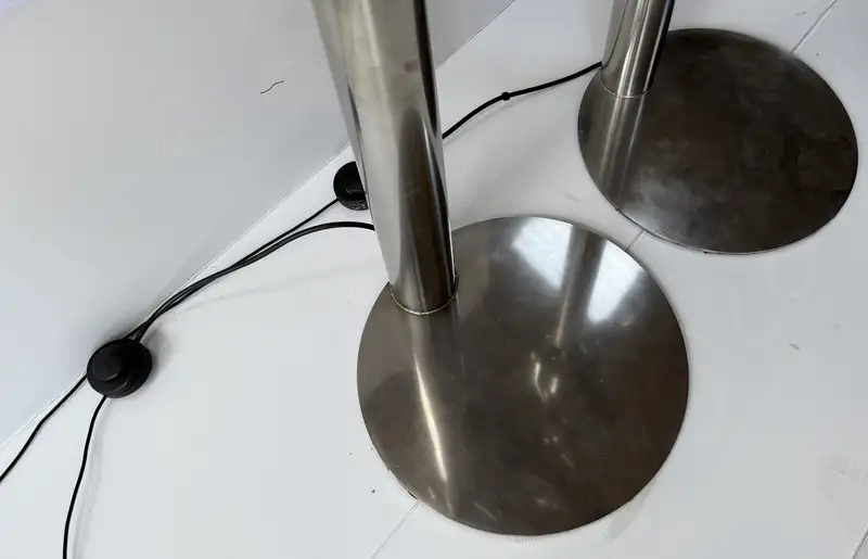 A Pair of Lamps Crafted from the Exhaust System of a Ford Co-For Sale